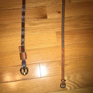 2 Free people double wrap belts. One size. Boho